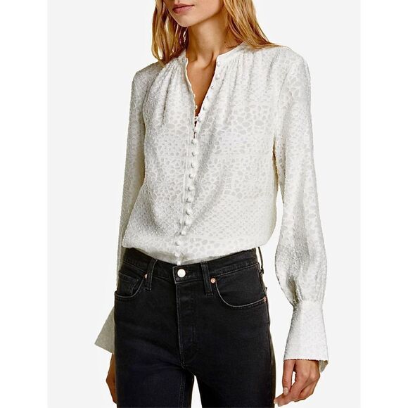 New. JOIE textured long sleeve blouse. Size XS - Picture 5 of 14